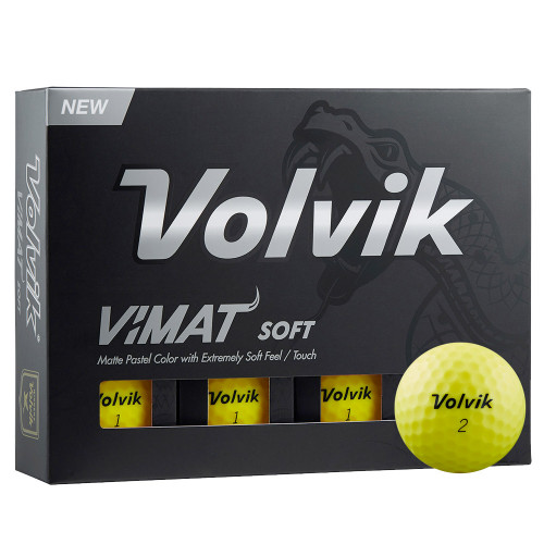VOLVIK VIMAT SOFT MATTE FINISH GOLF BALLS  - Yellow