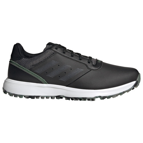adidas S2G SL Spikeless Leather Golf Shoes (Black/Grey 5/Green Oxide)