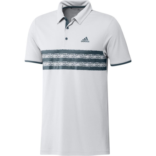 adidas Golf Core Left Chest Mens Polo Shirt  - White/Crew Navy