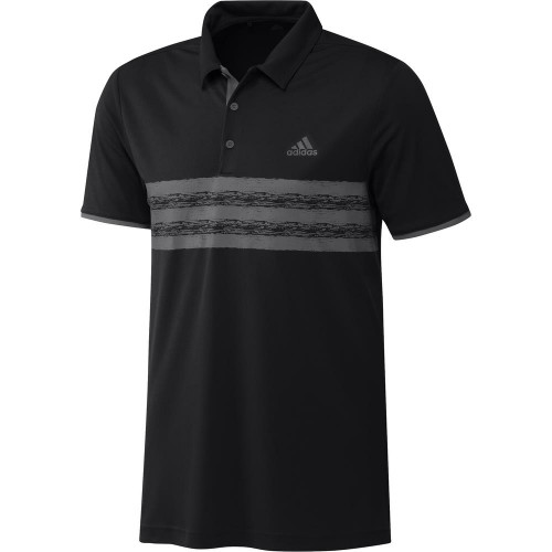 adidas Golf Core Left Chest Mens Polo Shirt  - Black/Grey Five