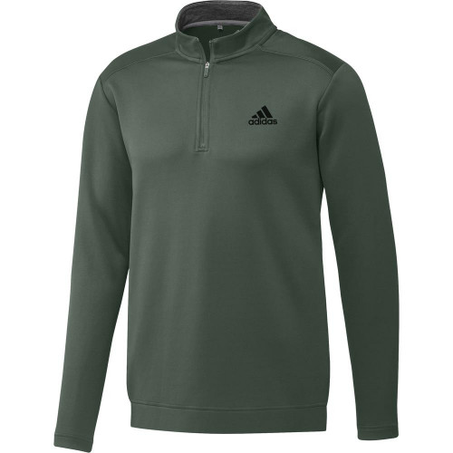 adidas Golf Club 1/4 Zip Mens Pullover (Green Oxide)