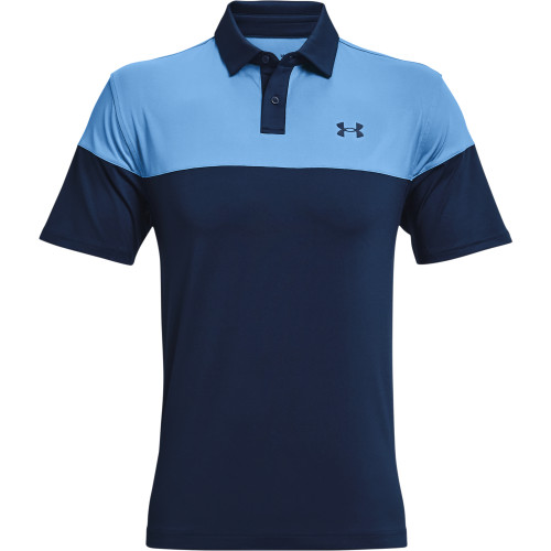 Under Armour Mens UA T2G Blocked Golf Polo Shirt (Academy/Nova Blue)