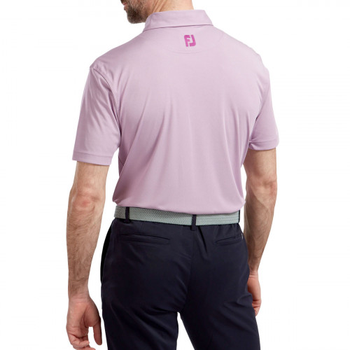 FootJoy Birdseye Jacquard with Stripe Trim Mens Golf Polo Shirt 