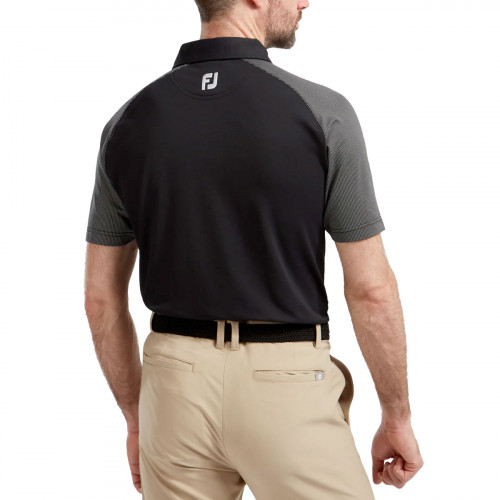 FootJoy Raglan Jacquard Block Mens Golf Polo Shirt 