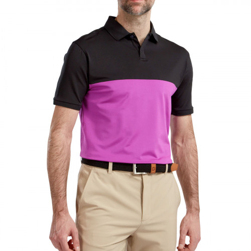 FootJoy Lisle Engineered Block Mens Golf Polo Shirt 