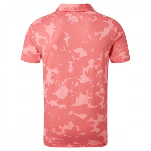 FootJoy Pique Camo Floral Print Mens Golf Polo Shirt reverse