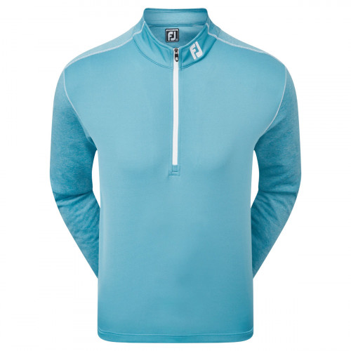 FootJoy Tonal Heather Chill-Out Mens Golf Pullover (Storm Blue)