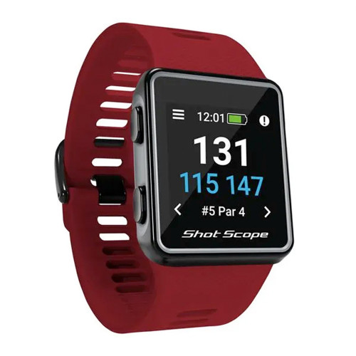 Shot Scope V3 GPS & Tracking Golf Watch  - Red