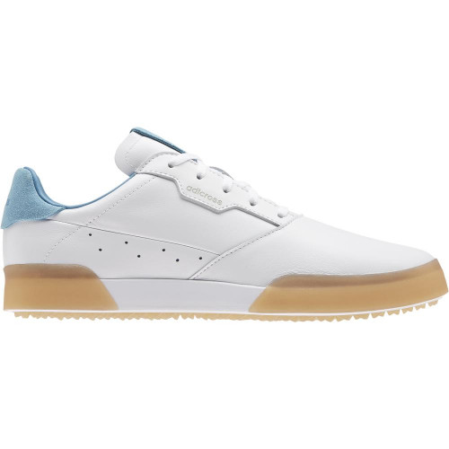 adidas Adicross Retro Mens Spikeless Golf Shoes (White/Hazy Blue/Gum)