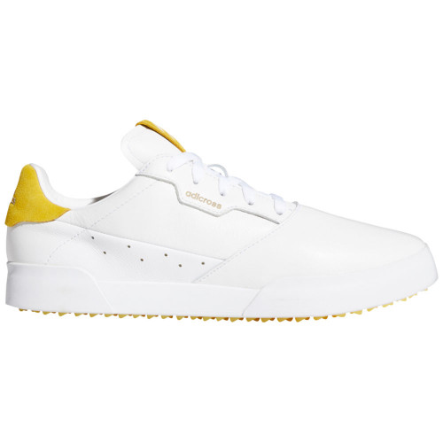 adidas Adicross Retro Mens Spikeless Golf Shoes (White/Yellow)