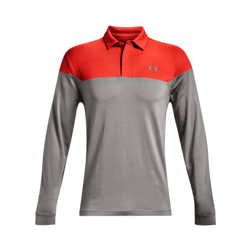 Under Armour Mens Long Sleeve Playoff Novelty Golf Polo Shirt