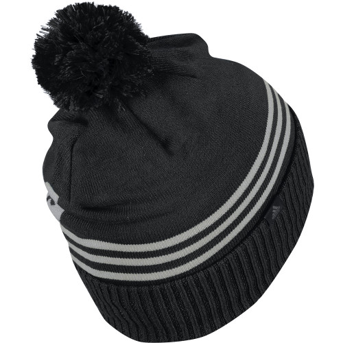 adidas Golf Mens Font Pom Beanie Thermal Warm Winter Hat  - Black