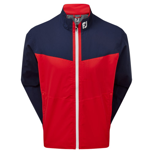 FootJoy Hydrolite Waterproof Golf Jacket (Navy/Bright Red/White)