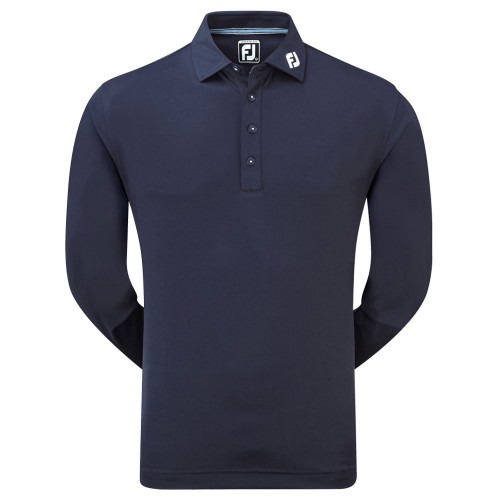 FootJoy Thermolite Long Sleeved Smooth Pique Polo Shirt