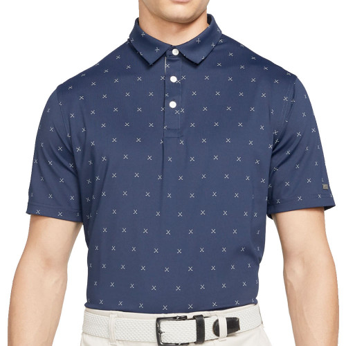 Nike Golf Dri-Fit Player Club Print Polo Shirt (Obsidian)