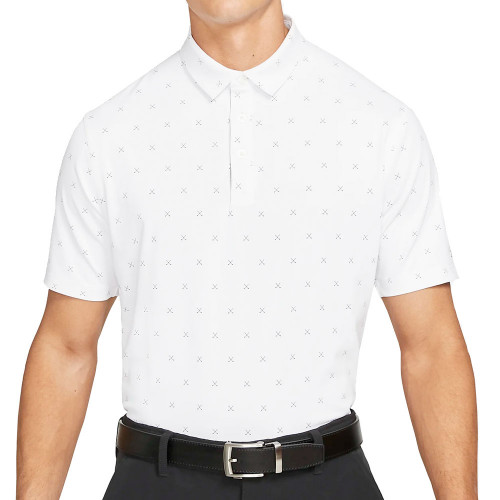 Nike Golf Dri-Fit Player Club Print Polo Shirt (White)