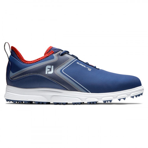 FootJoy SuperLites XP Mens Spikeless Golf Shoes (Navy/White/Red)