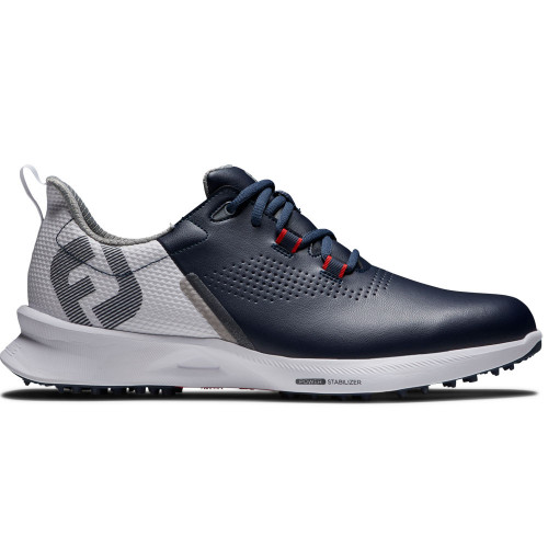 FootJoy Fuel Mens Spikeless Golf Shoes (Navy/White/Red)