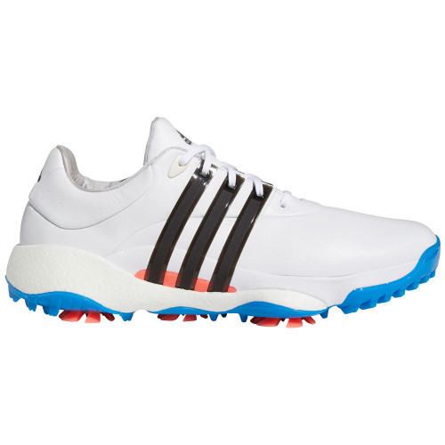 adidas Tour360 22 Mens Golf Shoes (White/Core Black/Blue Rush)