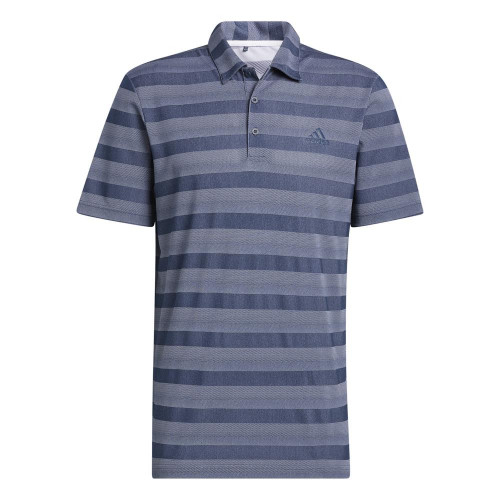 adidas Golf Mens Two Colour Stripe Primegreen Polo Shirt