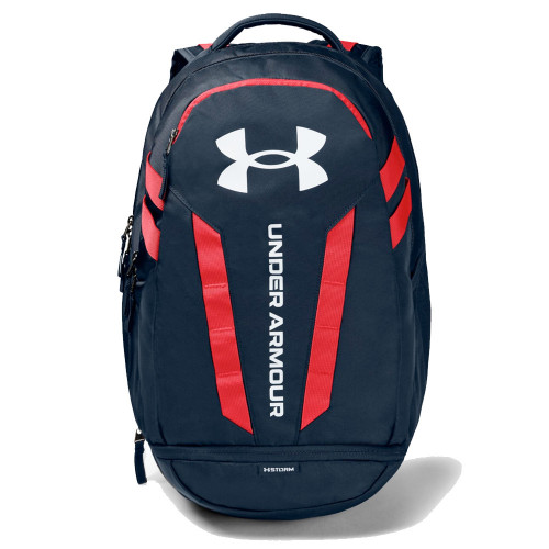 Under Armour Backpack UA Hustle 5.0 School Gym Travel Rucksack Sports Bag (Academy/Red)