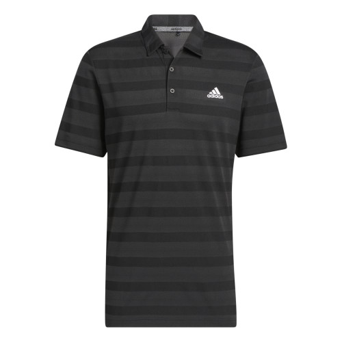 adidas Golf Mens Two Colour Stripe Primegreen Polo Shirt