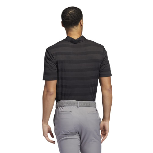 adidas Golf Mens Two Colour Stripe Primegreen Polo Shirt reverse