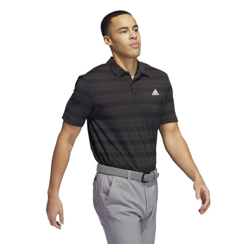 adidas Golf Mens Two Colour Stripe Primegreen Polo Shirt 
