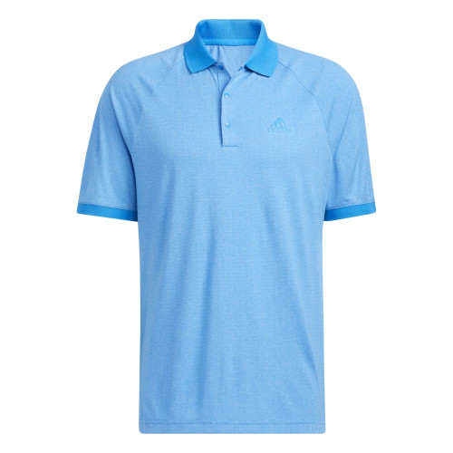 adidas Golf Moss Stitch Jacquard Golf Polo Shirt (Blue Rush/White)