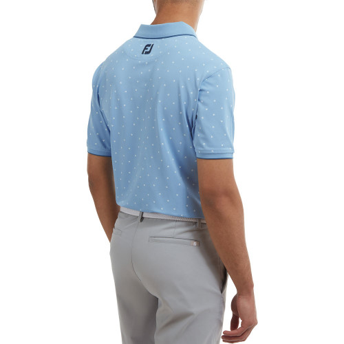 FootJoy Push Play Print Pique Mens Golf Polo Shirt 