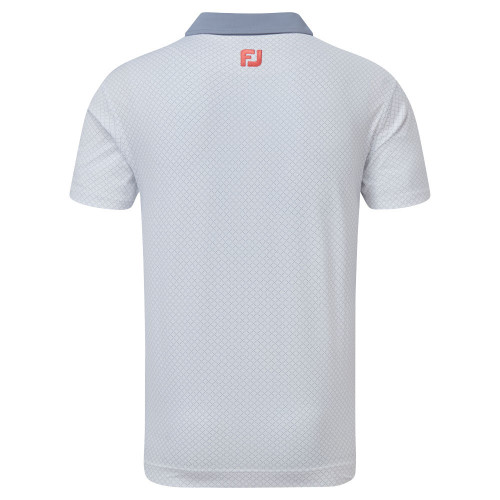 FootJoy Diamond Dot Print Lisle Mens Golf Polo Shirt reverse