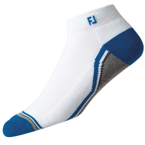 FootJoy Mens ProDry Fashion Sport Socks UK 6-11 (White/Grey/Blue)