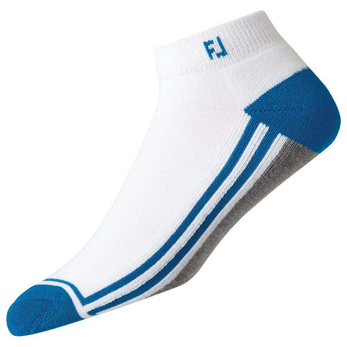 FootJoy Mens ProDry Fashion Sport Socks UK 6-11 (White/Blue/Grey)