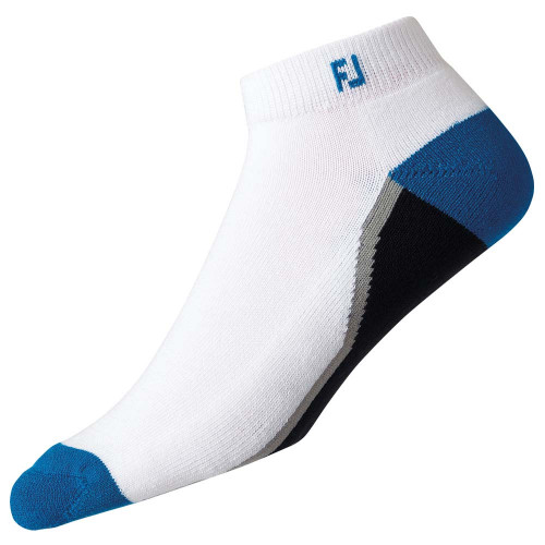 FootJoy Mens ProDry Fashion Sport Socks UK 6-11 (White/Black/Blue)