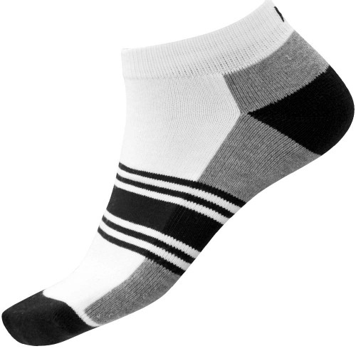 FootJoy Mens ProDry Fashion Sport Socks UK 6-11 (White/Grey/Black)