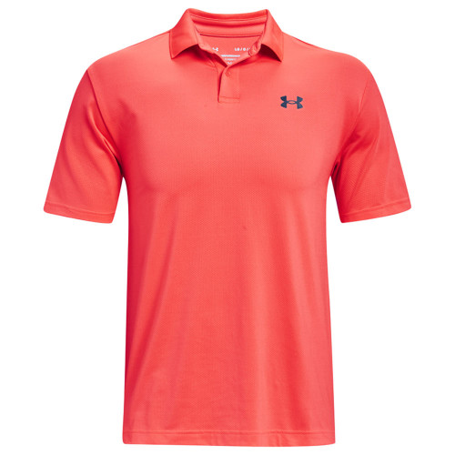 Under Armour Performance 2.0 Mens Golf Polo Shirt (Rush Red/Academy)