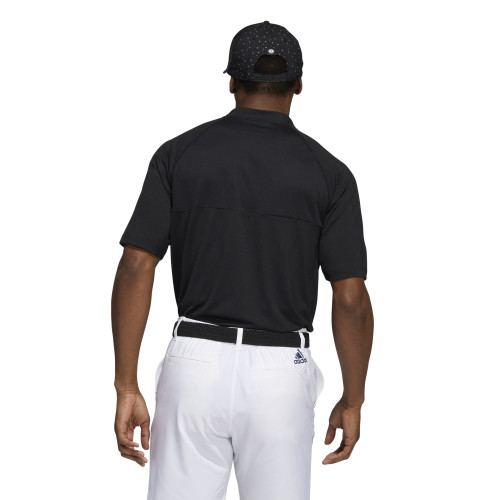 adidas Mens Primeblue Sport Collar Golf Polo Shirt  - Black