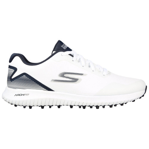Skechers Mens Go Golf Max 2 Arch Fit Spikeless Lightweight Golf Shoes  - White/Navy