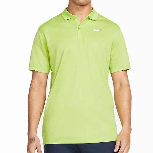 Nike Golf Dri-Fit Victory Solid Mens Polo Shirt (Vivid Green/White)