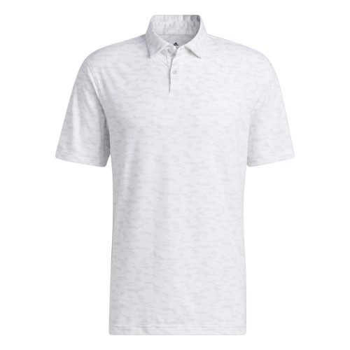 adidas Go-To Camo Golf Polo Shirt (Grey One/White)