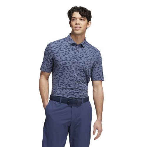 adidas Go-To Camo Golf Polo Shirt  - Collegiate Navy/Crew Navy