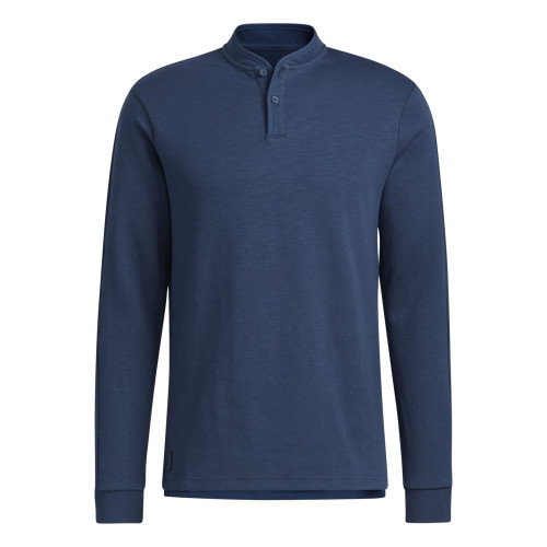 Adidas Go-To Long Sleeve Henley Golf Shirt (Crew Navy)