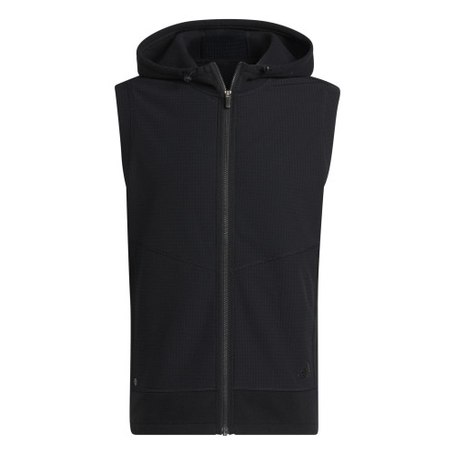 adidas Golf Mens Statement Full Zip Hooded Vest (Black)