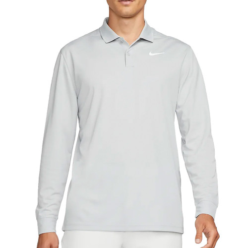 Nike Golf Dri-Fit Victory Long Sleeve Mens Polo Shirt (Light Smoke Grey)