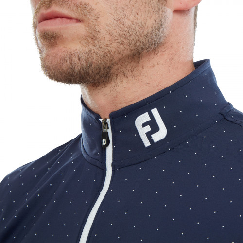 FootJoy EU Pin Dot Print Chill-Out Mens Golf Pullover 