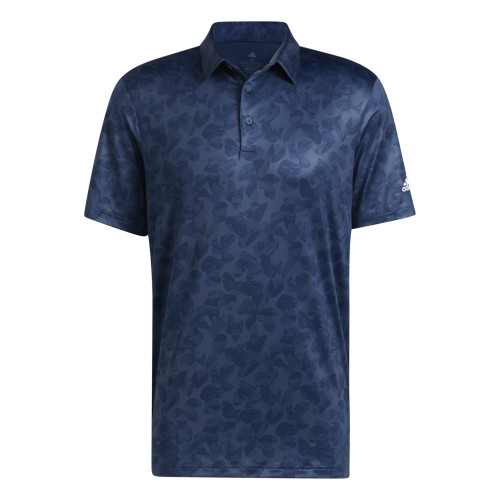 adidas Mens Prime Blue Prisma Print Golf Polo Shirt