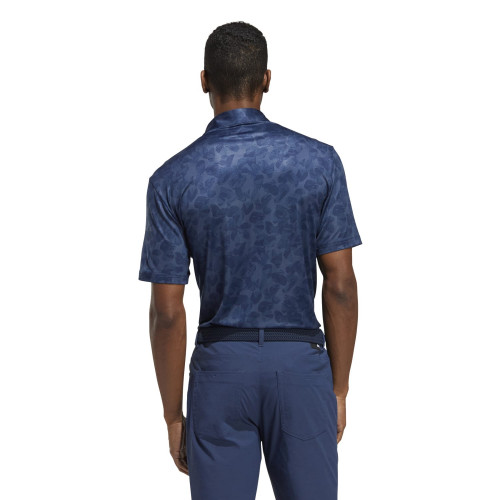adidas Mens Prime Blue Prisma Print Golf Polo Shirt reverse