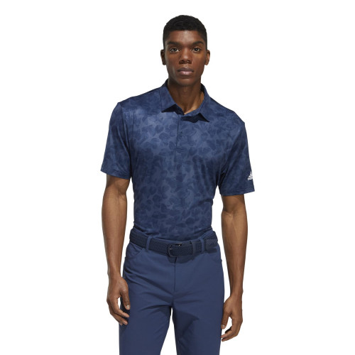adidas Mens Prime Blue Prisma Print Golf Polo Shirt 