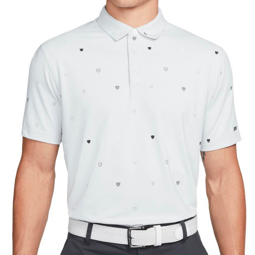Nike Golf Dri-Fit Player Heritage Print Polo Shirt (Photon Dust)