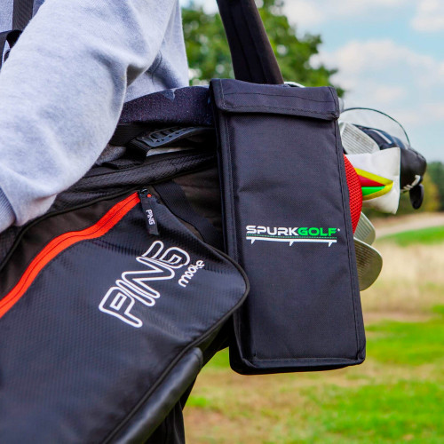 Spurk Golf Strike Mat - Long Pile Grass + Carry Storage Bag 